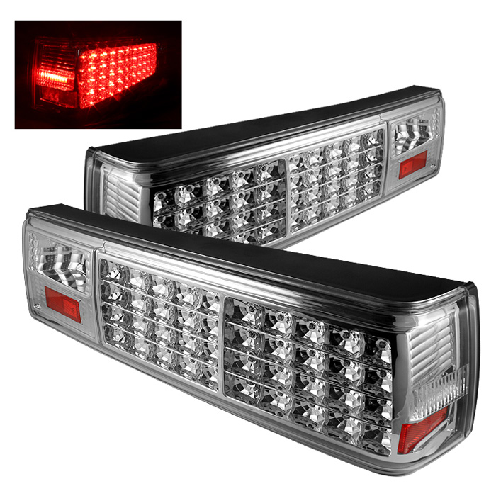 Ford Mustang 87-93 LED Tail Lights - Chrome