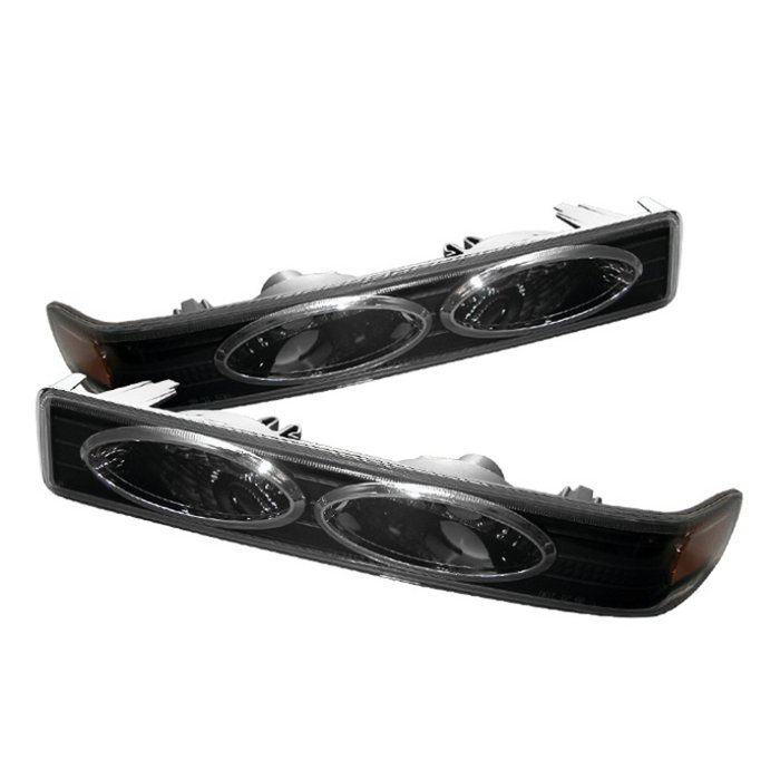 Chevy S10 / Blazer 98-00 Amber Reflector Bumper Lights - Black