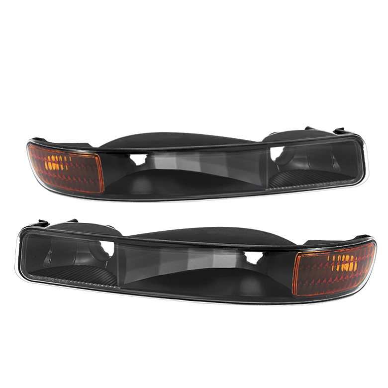 GMC Sierra 99-06 Yukon 00-06 (don?t fit Denali) Bumper Lights Amber - Black