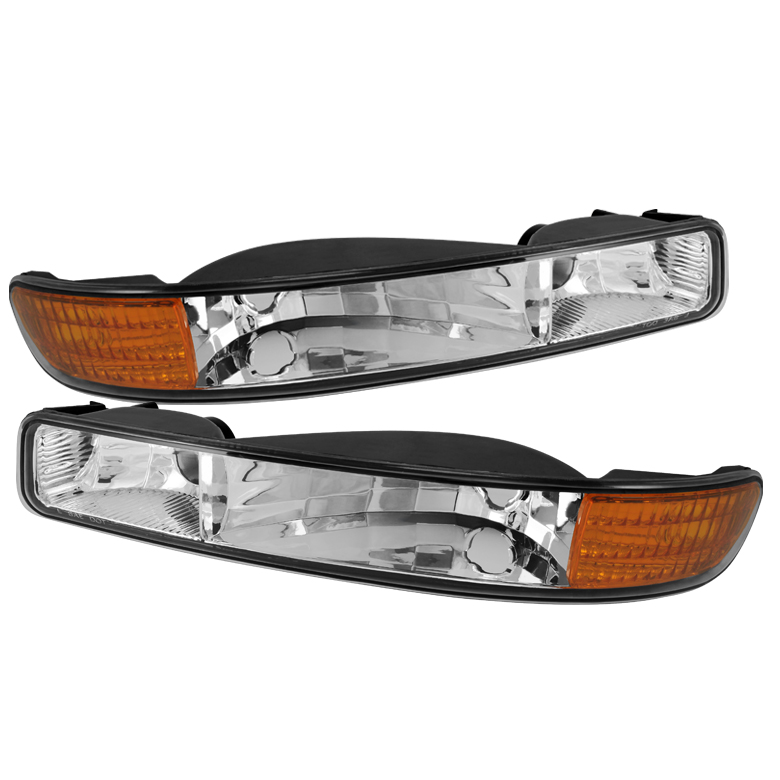 GMC Sierra 99-06 Yukon 00-06 (don?t fit Denali) Bumper Lights Amber - Chrome