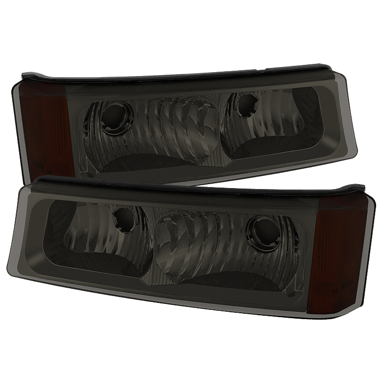 Chevy Silverado 03-06 Bumper Lights - Amber Reflector - Smoke