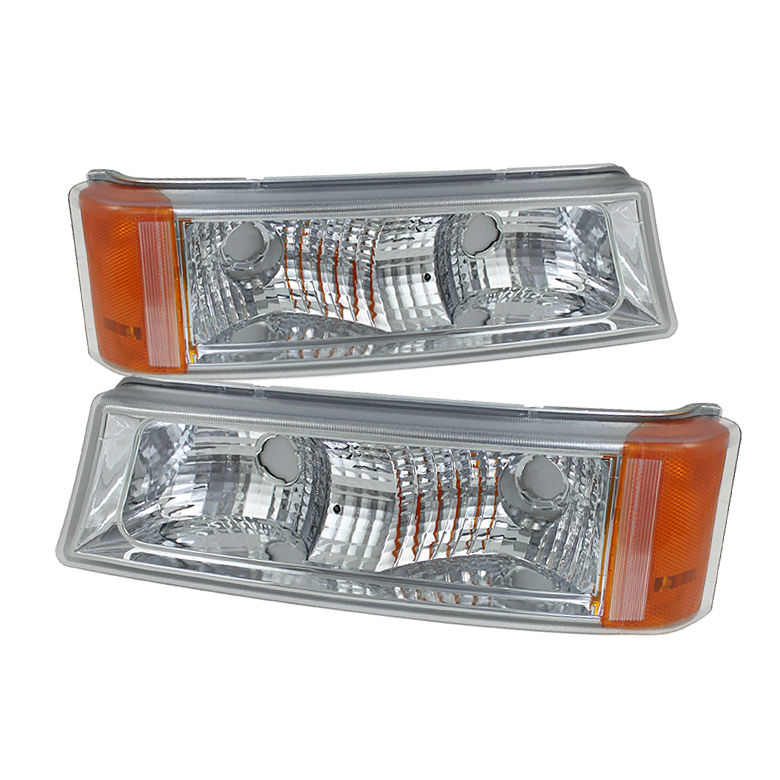 Chevy Silverado 03-06 Amber Reflector Bumper Lights - Clear