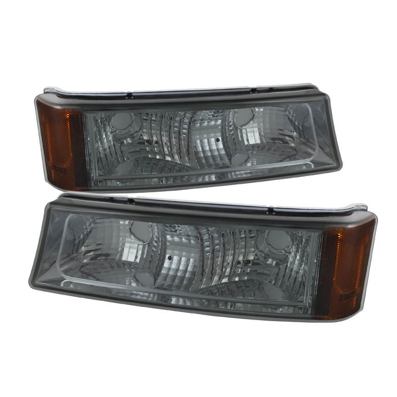 Chevy Silverado 03-06 Amber Reflector Bumper Lights - Smoke