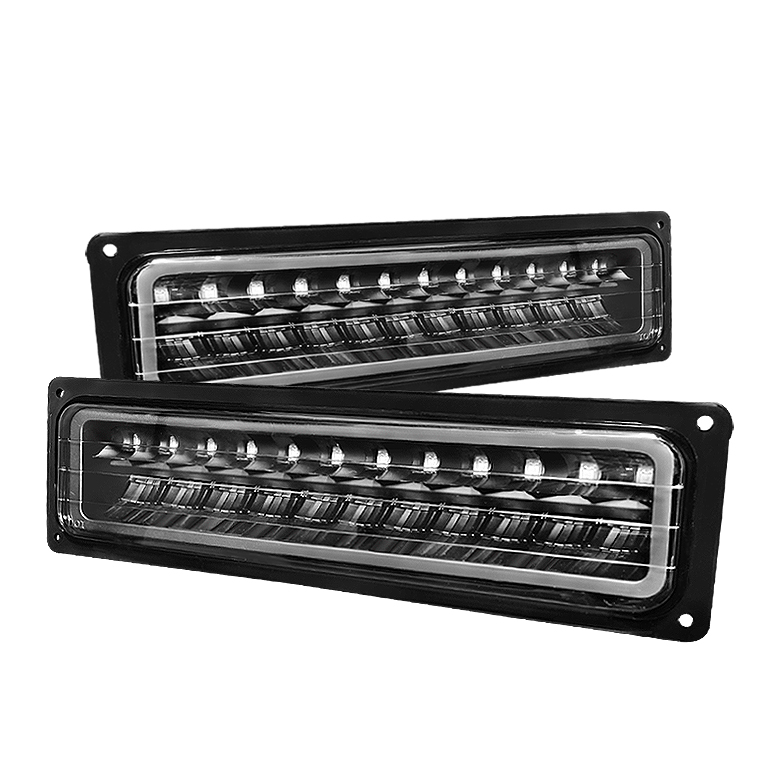 Chevy C10 88-98 LED Bumper Lights - Black