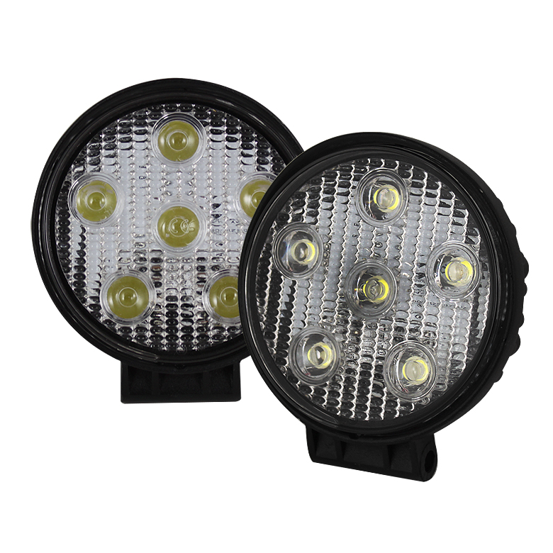 Universal 18W LED 4 Inch (116mm) Fog Lights W/Switch - Clear