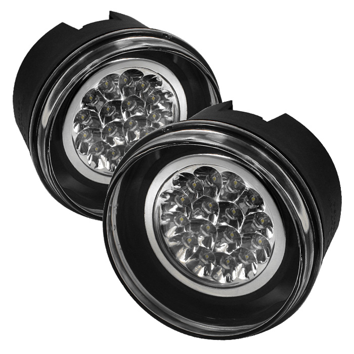 Jeep Grand Cherokee 05-09 / Commander 06-08 / Chrysler 300 300C (w/washer) / Aspen 07-08 / Dodge Dakota 05-09 Durango 07-09 / Mitsubishi Raider 06-09 LED Fog Lights - Clear