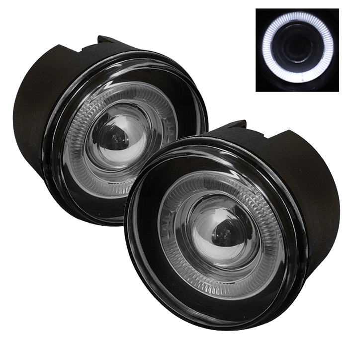 Jeep Grand Cherokee 05-09 / Commander 06-08 / Chrysler 300 300C (w/washer) / Aspen 07-08 / Dodge Dakota 05-09 Durango 07-09 / Mitsubishi Raider 06-09 Halo Projector Fog Lights W/Switch - Smoke