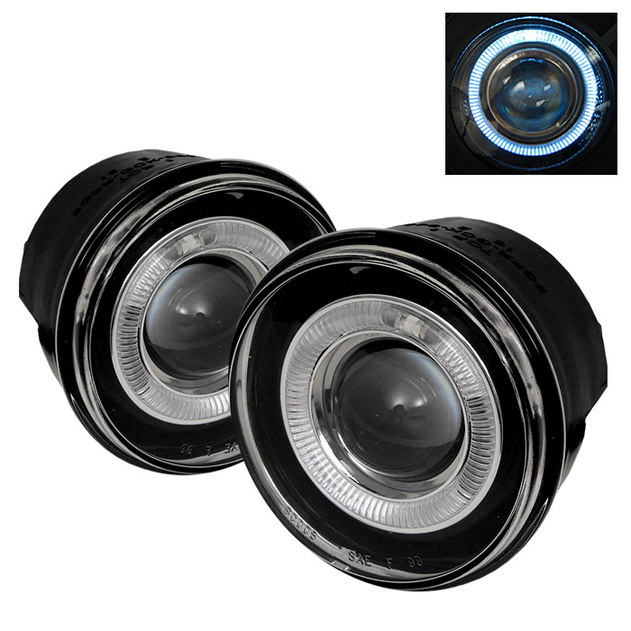 Jeep Grand Cherokee 05-09 / Commander 06-08 / Chrysler 300 300C (w/washer) / Aspen 07-08 / Dodge Dakota 05-09 Durango 07-09 / Mitsubishi Raider 06-09 Halo Projector Fog Lights W/Switch - Clear