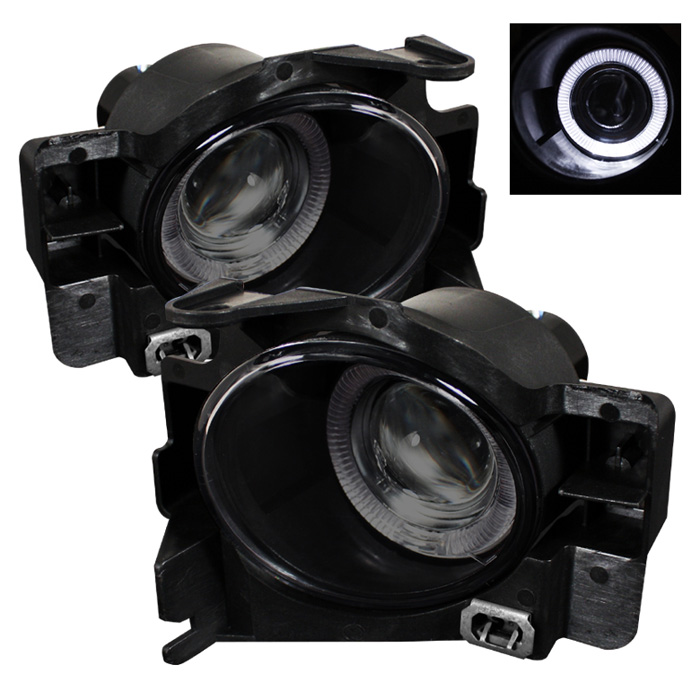 Nissan Altima 08-12 2Dr (w/Switch. No Cover) Halo Projector Fog Lights- Smoke