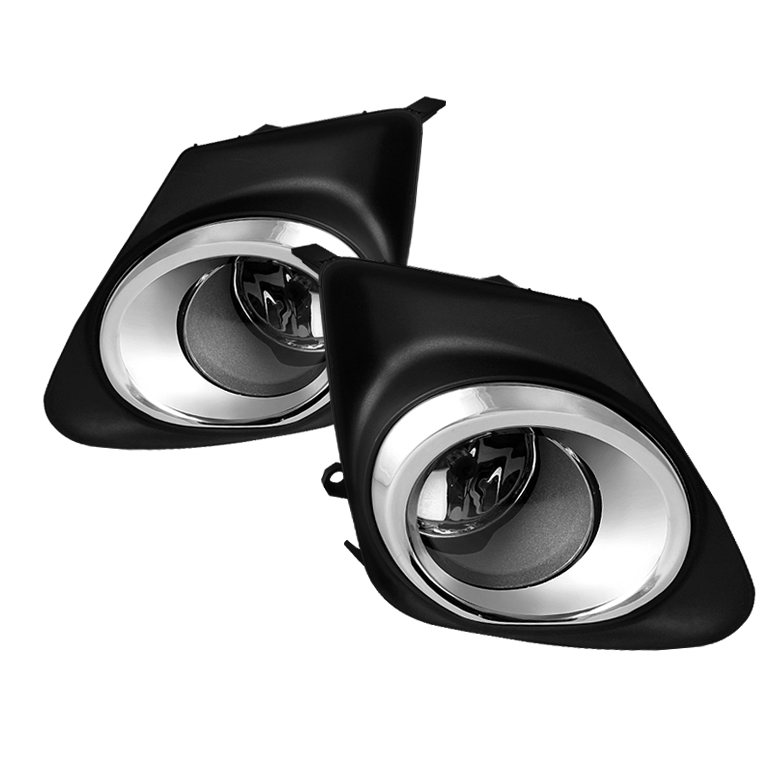 Toyota Corolla 11-12 (With Chrome rim design in the cover frame) OEM Fog Lights - Clear