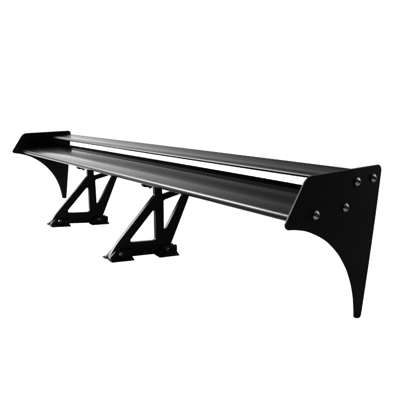 Type III 52 Inch Double Deck GT Wing Aluminum - Black