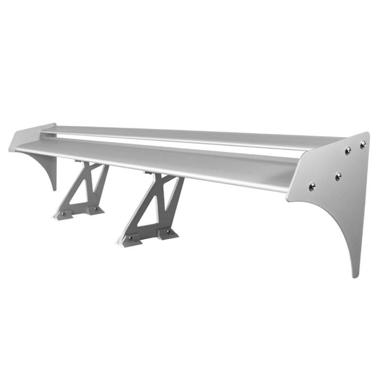 Type III 52 Inch Double Deck GT Wing Aluminum - Silver