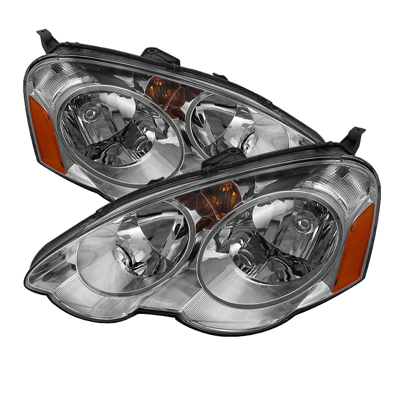 Acura RSX 02-04 Amber Crystal Headlights - Chrome