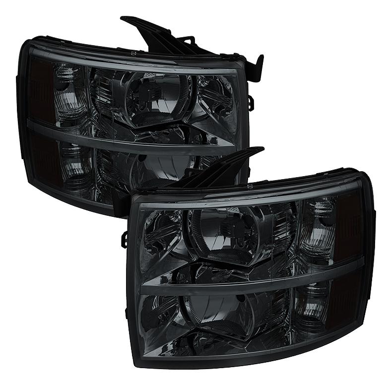 Chevy Silverado 07-13 Crystal Headlights - Smoked