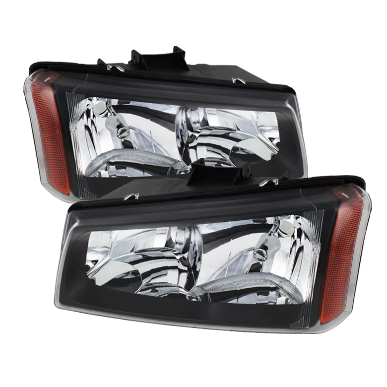 Chevy Silverado 1500/2500/3500 03-06 / Chevy Silverado 1500HD 03-07 / Chevy Silverado 2500HD 03-06 Crystal Headlights - Black