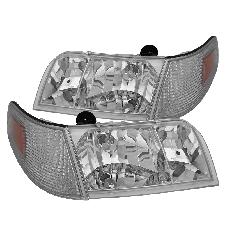 Crown Victoria 98-11 OEM HeadLights With Corner Lights set - Black