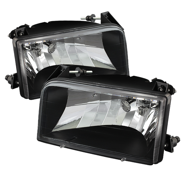 Ford F150/Bronco 92-96 Crystal Headlights - Black