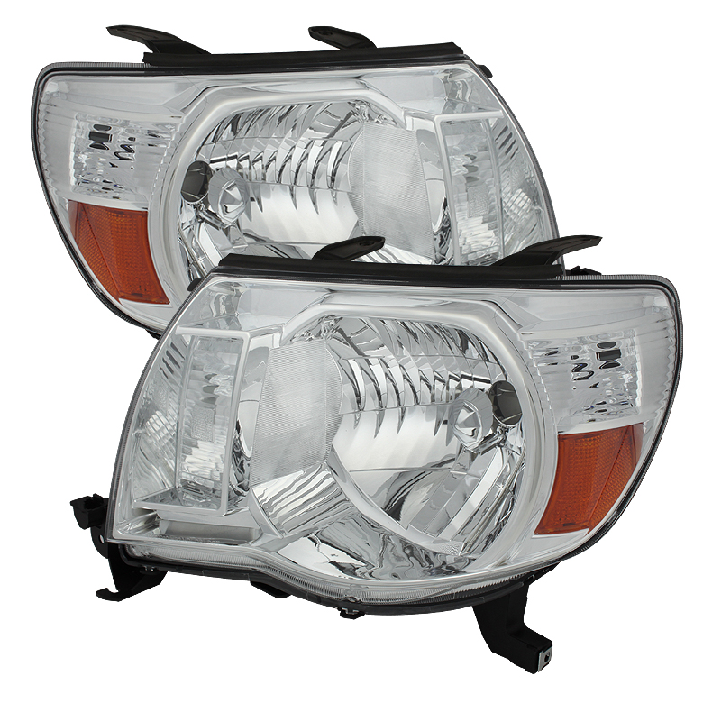 Toyota Tacoma 05-11 Amber Crystal Headlights - Chrome