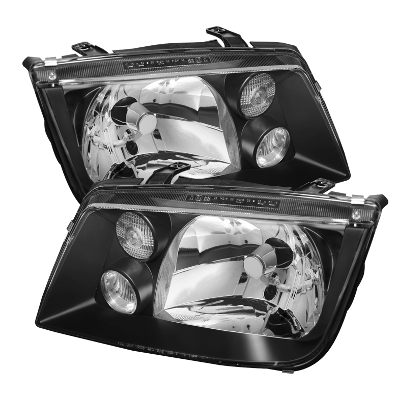 Volkswagen Jetta 99-05 Crystal Headlights - Black