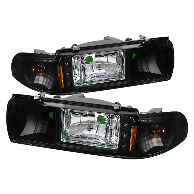 Chevy Caprice 91-96 / Impala 91-96 1PC LED Crystal Headlights - Black