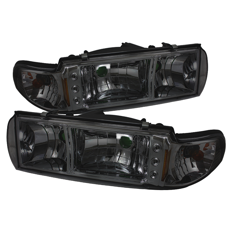 Chevy Caprice 91-96 / Impala 91-96 1PC LED Crystal Headlights - Smoke