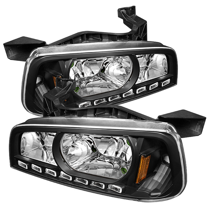 Dodge Charger 06-10 1PC LED Crystal Headlights - Black