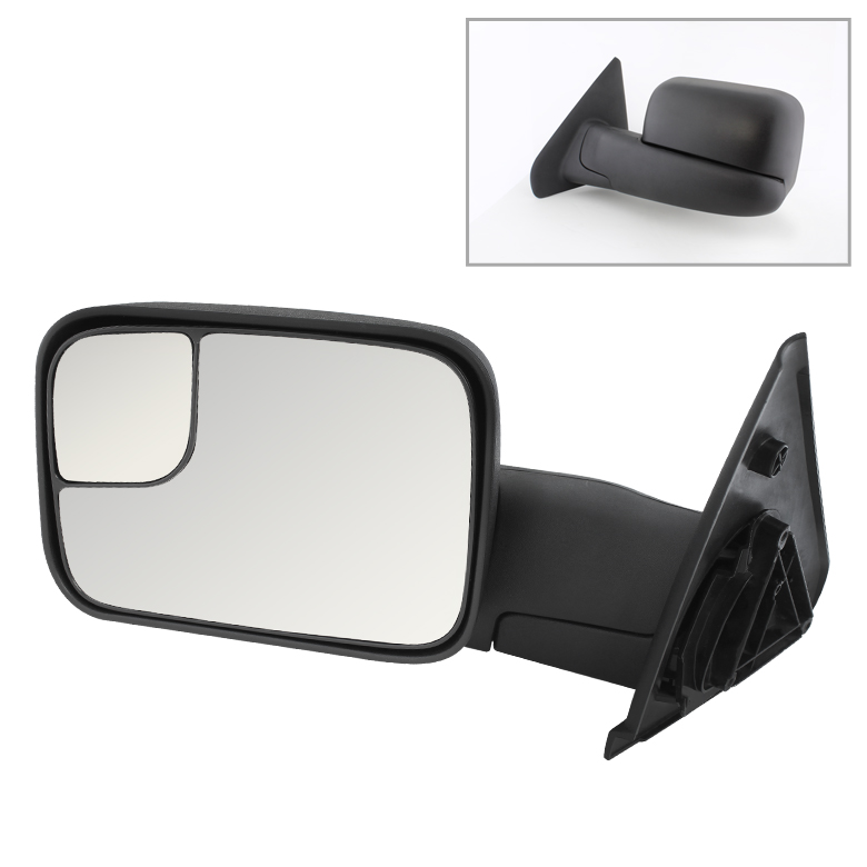 Dodge Ram 02-09 Manual Extendable - MANUAL Adjust Mirror - LEFT