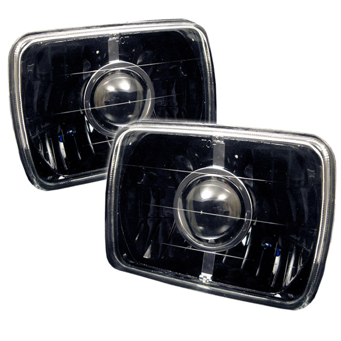 Universal Projector Headlights 7inchX6inch - Black