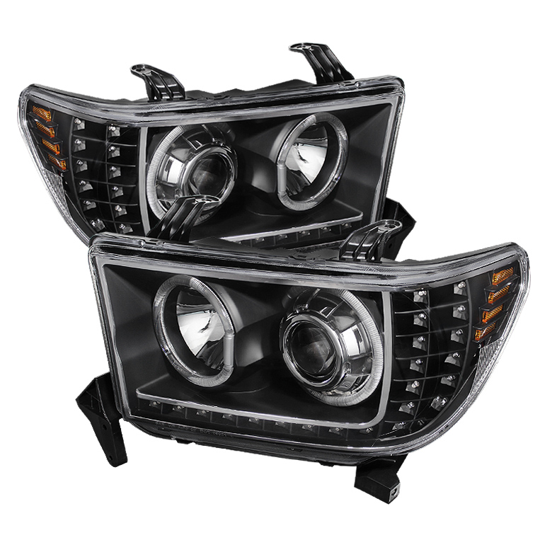 Toyota Tundra 07-13 / Toyota Sequoia 08-13 Projector Headlights - LED ( Non-Replaceable LEDs ) - Black