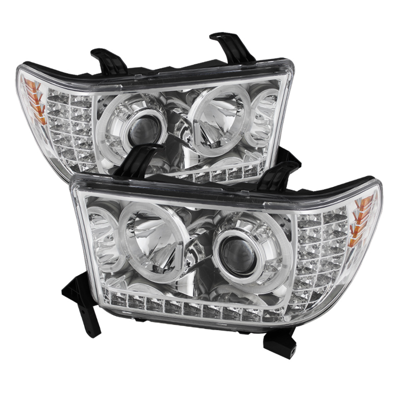 Toyota Tundra 07-13 / Toyota Sequoia 08-13 Projector Headlights - LED ( Non-Replaceable LEDs ) - Chrome