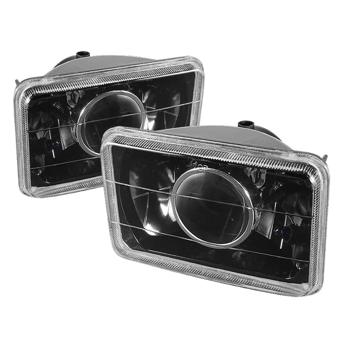 Projector Headlights 4 x 6 Inch - Black