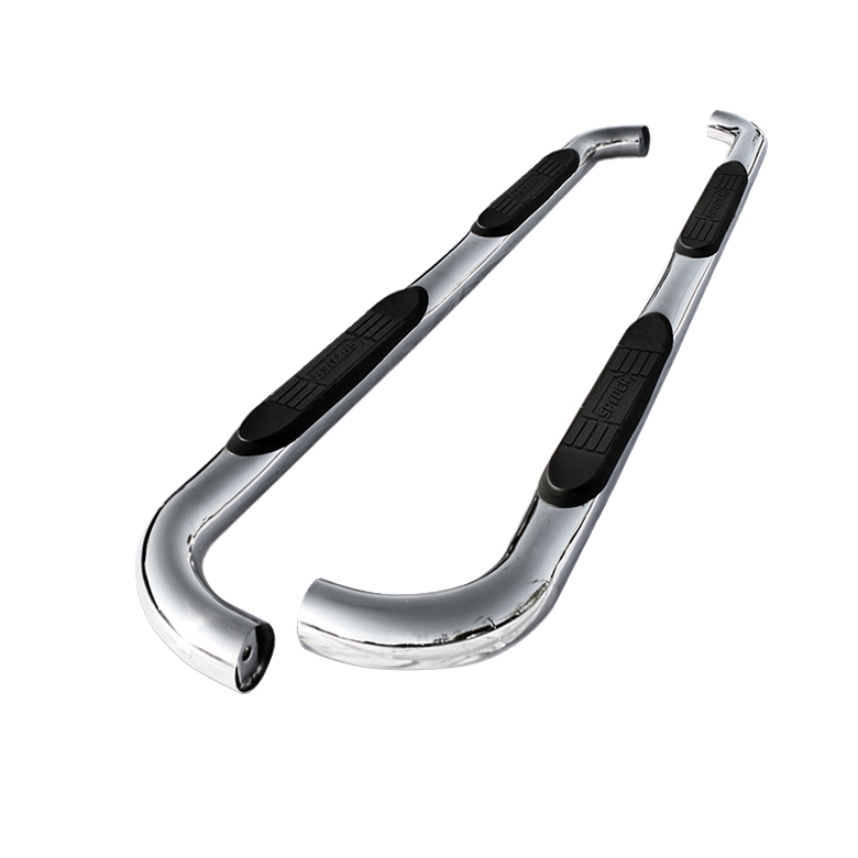 Dodge Ram 2500/3500 Mega Cab 10-14 - 3 Inch Round Side Step Bar - T-304 Stainless Steel - Polished