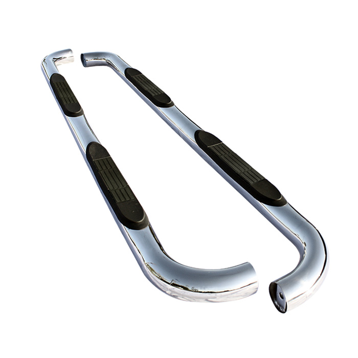 Ford F150 SuperCrew Cab 04-08 - 3 Inch Round Side Step Bar - T-304 Stainless Steel - Polished