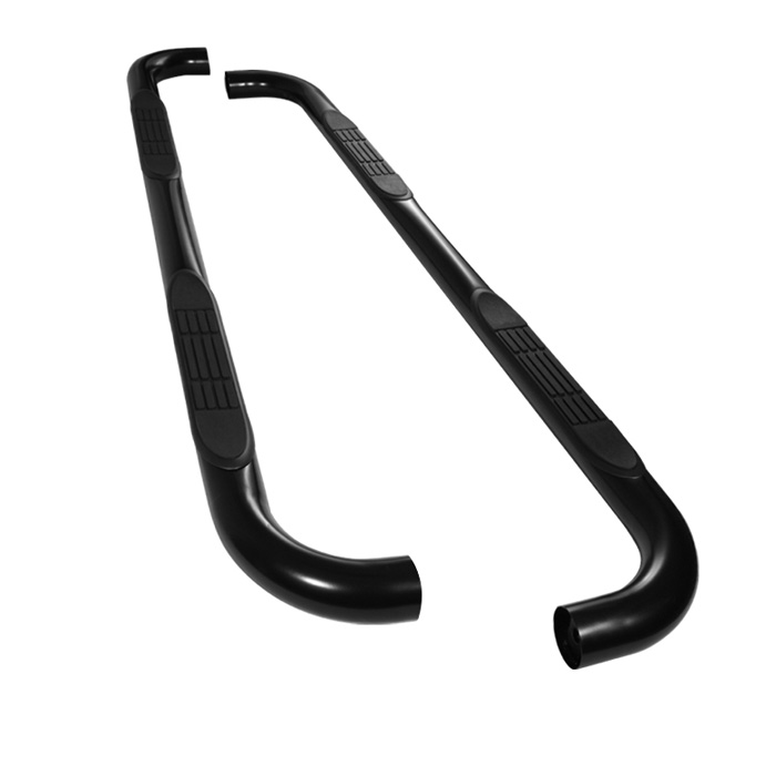 Ford F250/350/450/550 SuperDuty Crew Cab 99-15 - 3 Inch Round Side Step Bar - Powder Coated - Black