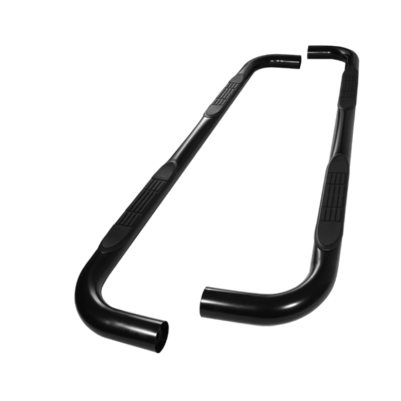 Ford F-Series Pick-up Crew Cab 87-97 - 3 Inch Round Side Step Bar ( Will Only Fit 4x4 Models) - Powder Coated - Black