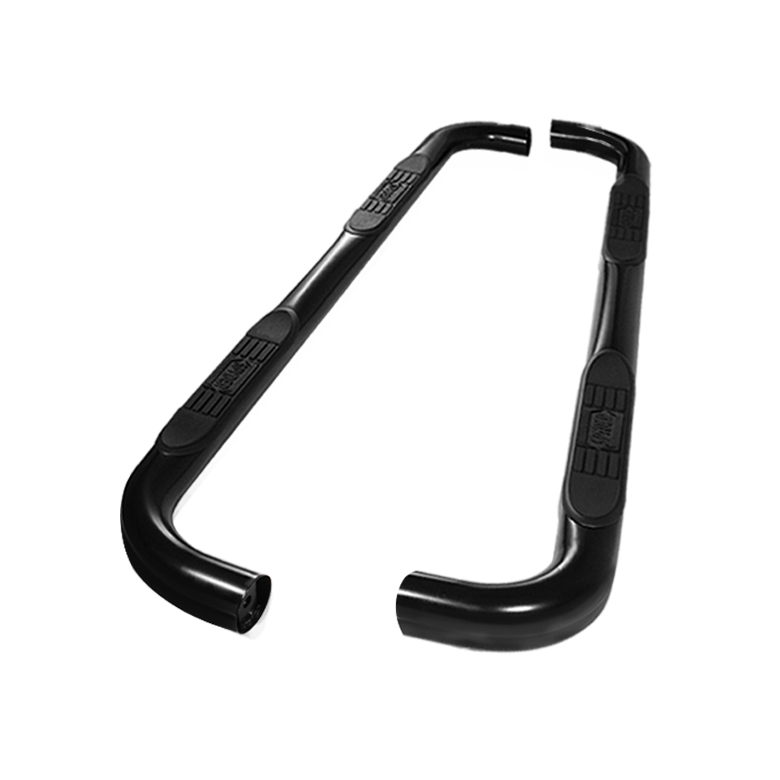 Ford Ranger Super Cab 4DR 99-12 & Edge Super Cab 4DR 99-12 - 3 Inch Round Side Step Bar - Powder Coated - Black