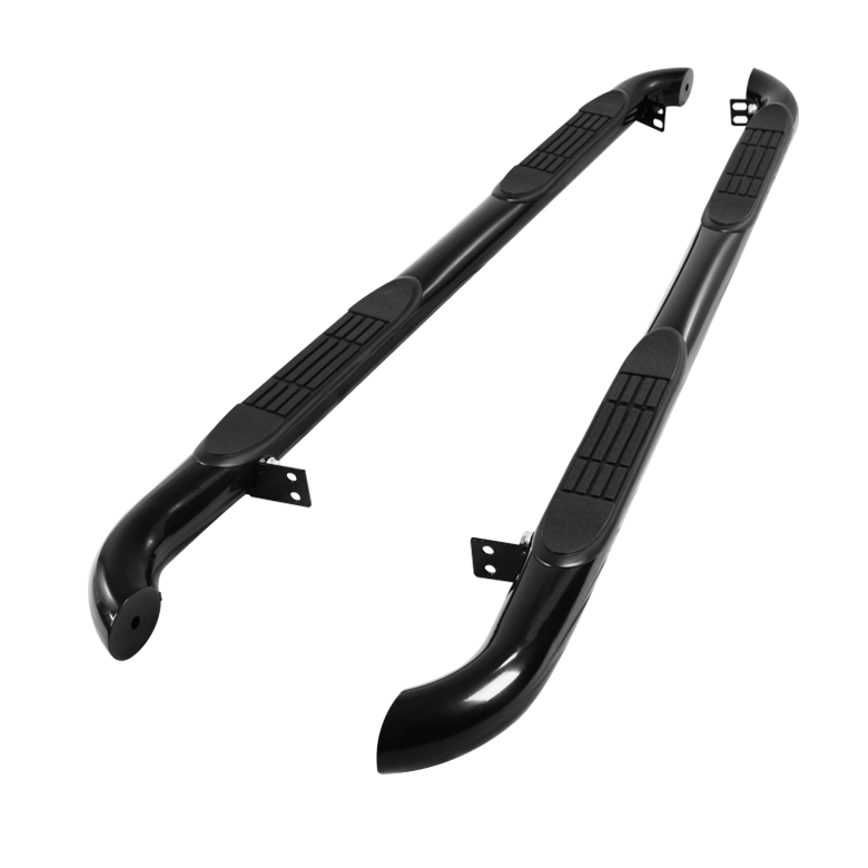 Hyundai Santa Fe 07-12 - 3 Inch Round Side Step Bar - Powder Coated - Black