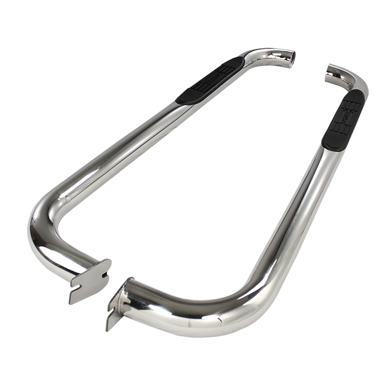 Nissan Frontier Regular Cab 98-01 - 3 Inch Round Side Step Bar - T-304 Stainless Steel - Polished