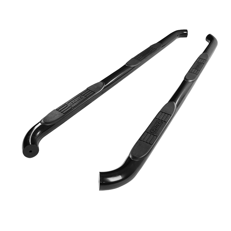 Nissan Rogue 08-12 - 3 Inch Round Side Step Bar - Powder Coated - Black