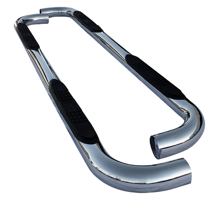 Toyota Tundra Double Cab 04-06 - 3 Inch Round Side Step Bar - T-304 Stainless Steel - Polished