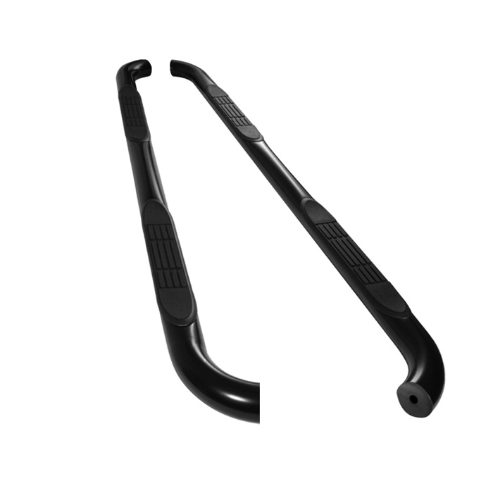 Toyota Tacoma Double Cab 05-14 - 3 Inch Round Side Step Bar - Powder Coated - Black