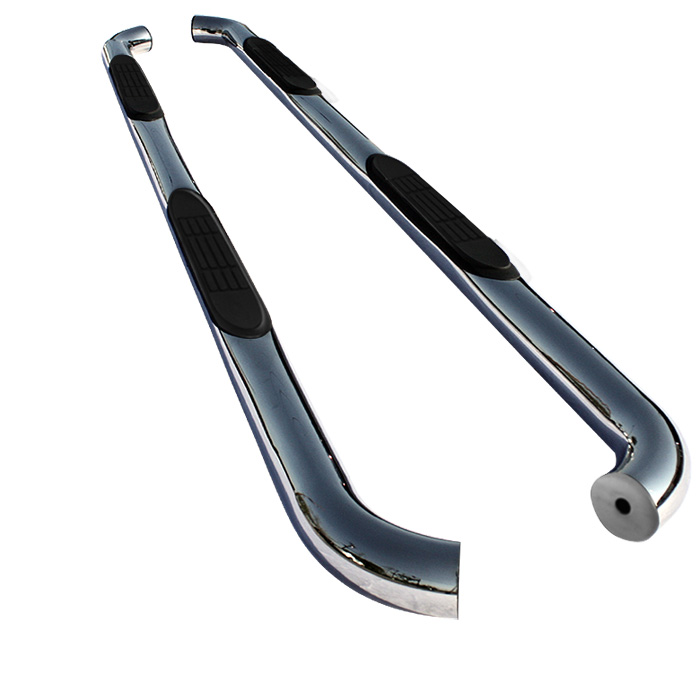 Toyota Tacoma Double Cab 05-14 - 3 Inch Round Side Step Bar - T-304 Stainless Steel - Polished