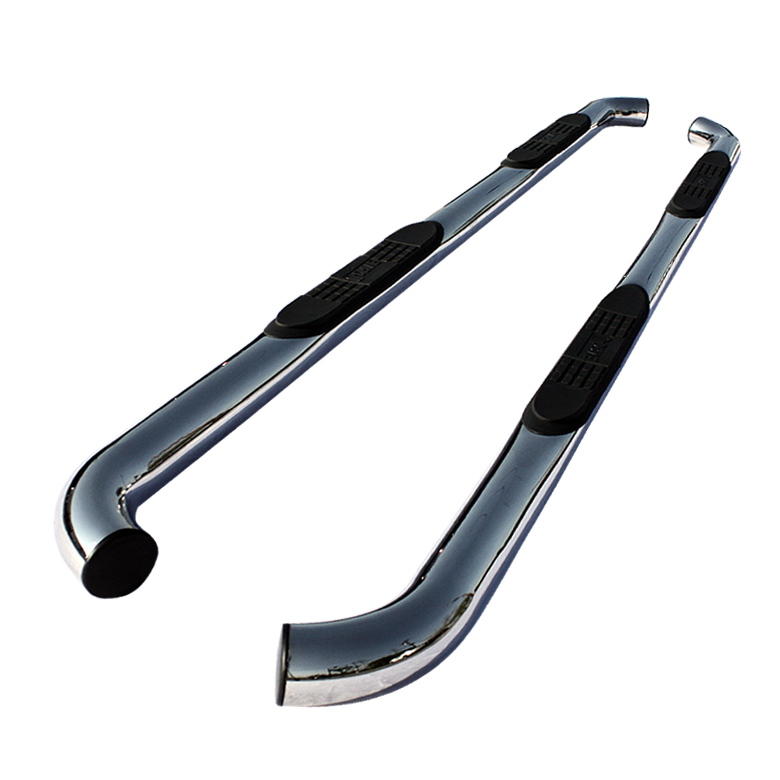 Toyota Tundra CrewMax 07-13 - 3 Inch Round Side Step Bar - T-304 Stainless Steel - Polished