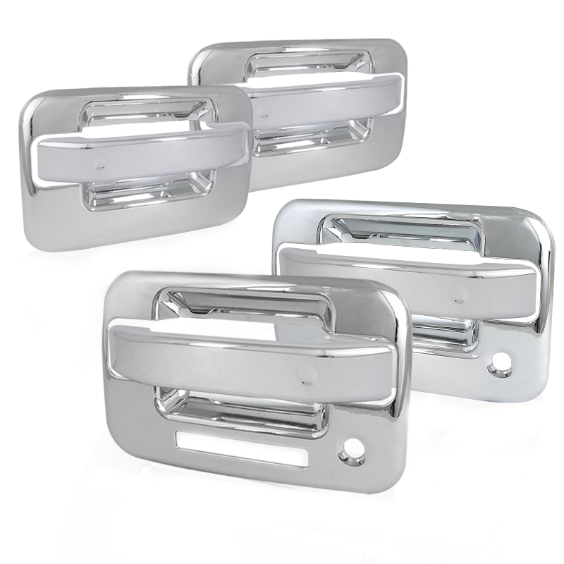 2004-2012 Ford F150 4 Door Chrome Door Handle C2 Key Hole On Driver And Passenger Side - Code Lock On Driver Side