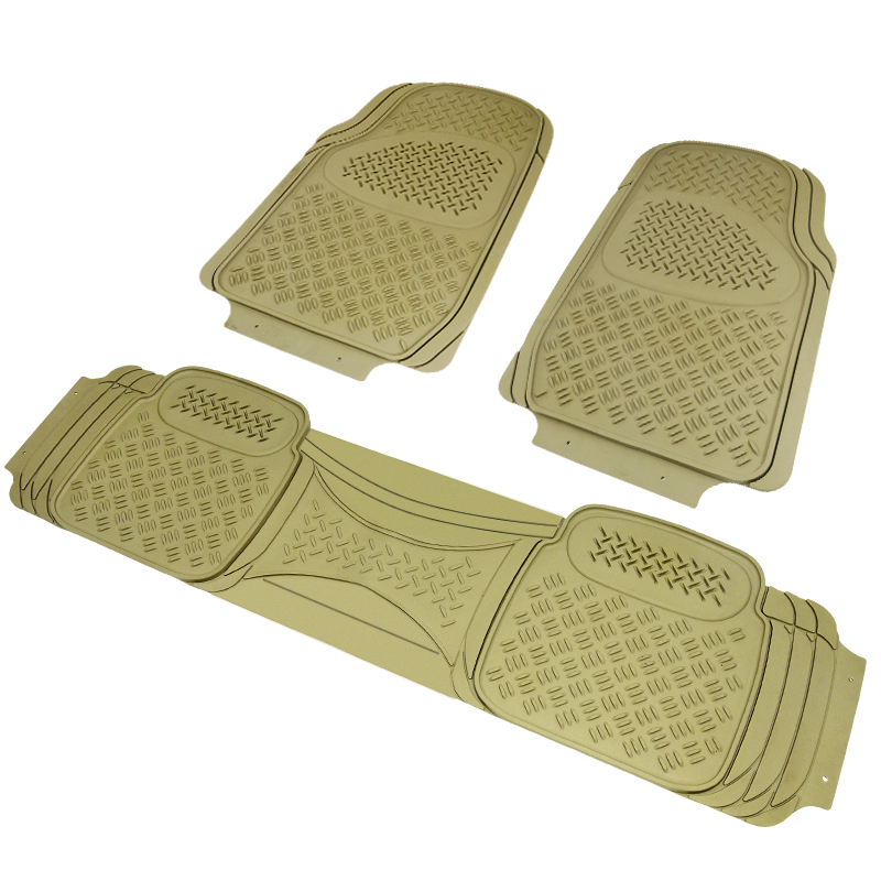 Universal Pvc 3d Print Floor Mat Beige 3 Pieces