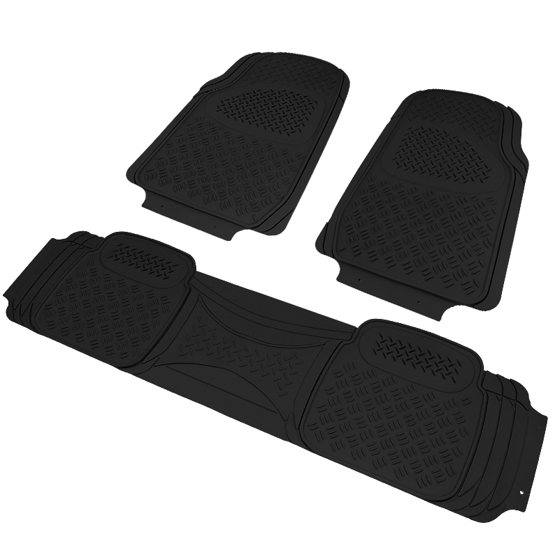 Universal Pvc 3d Print Floor Mat Black 3 Pieces