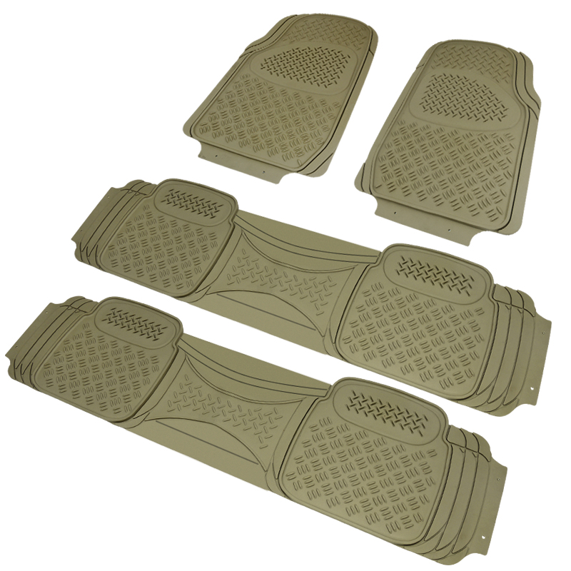 Universal Pvc Floor Mat 4 Pieces Set Beige