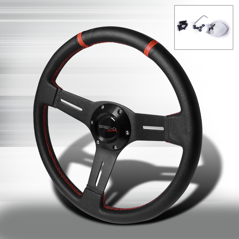 Universal Dish Steering Wheel - Pvc Leather 340mm