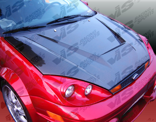 2000-2004 Ford Focus 2Dr/4Dr Invader Type 6 Carbon Fiber Hood