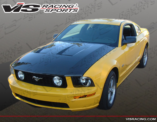 2005-2009 Ford Mustang 2Dr Heat Extractor Carbon Fiber Hood